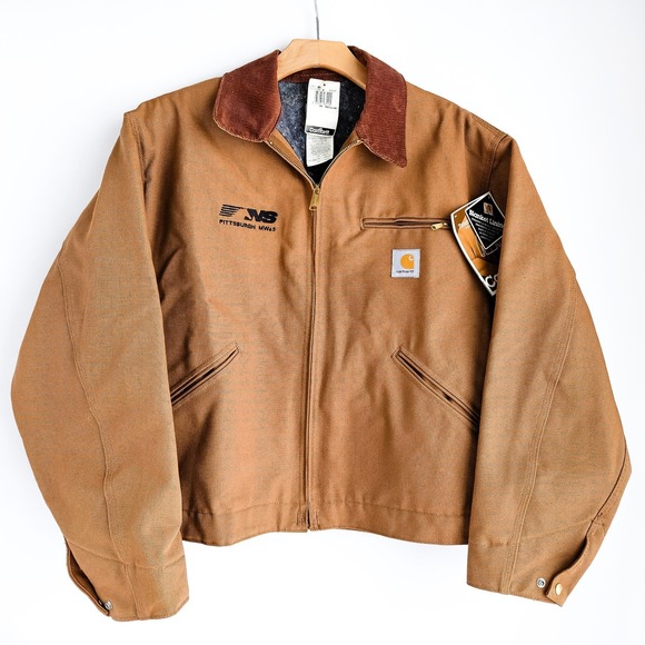 Carhartt Other - Vtg Carhartt Detroit J01 Canvas Duck Jacket 48 Reg Blanket Lining Brown New NWT